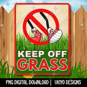 Please keep off grass, Yard Sign, Lawn Sign, Warning, Property and home Decor| PNG ONLY| Printable Clipart| Instant Digital Download [3]