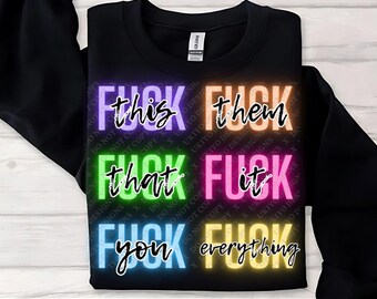 Funny Profanity Sarcasm PNG, Rude Humor Clipart (Digital Download)