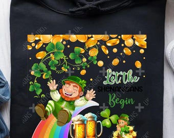 St. Patrick's Day Leprechaun PNG, Shamrock Clipart (Digital Download)