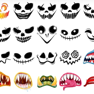 Halloween Scary Face Vector Art PNG Images