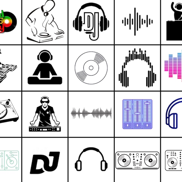 35+ Bilder: DJ Clipart/PNG Bundle, digitaler Download, Sofort-Download, Ukiyo Designs