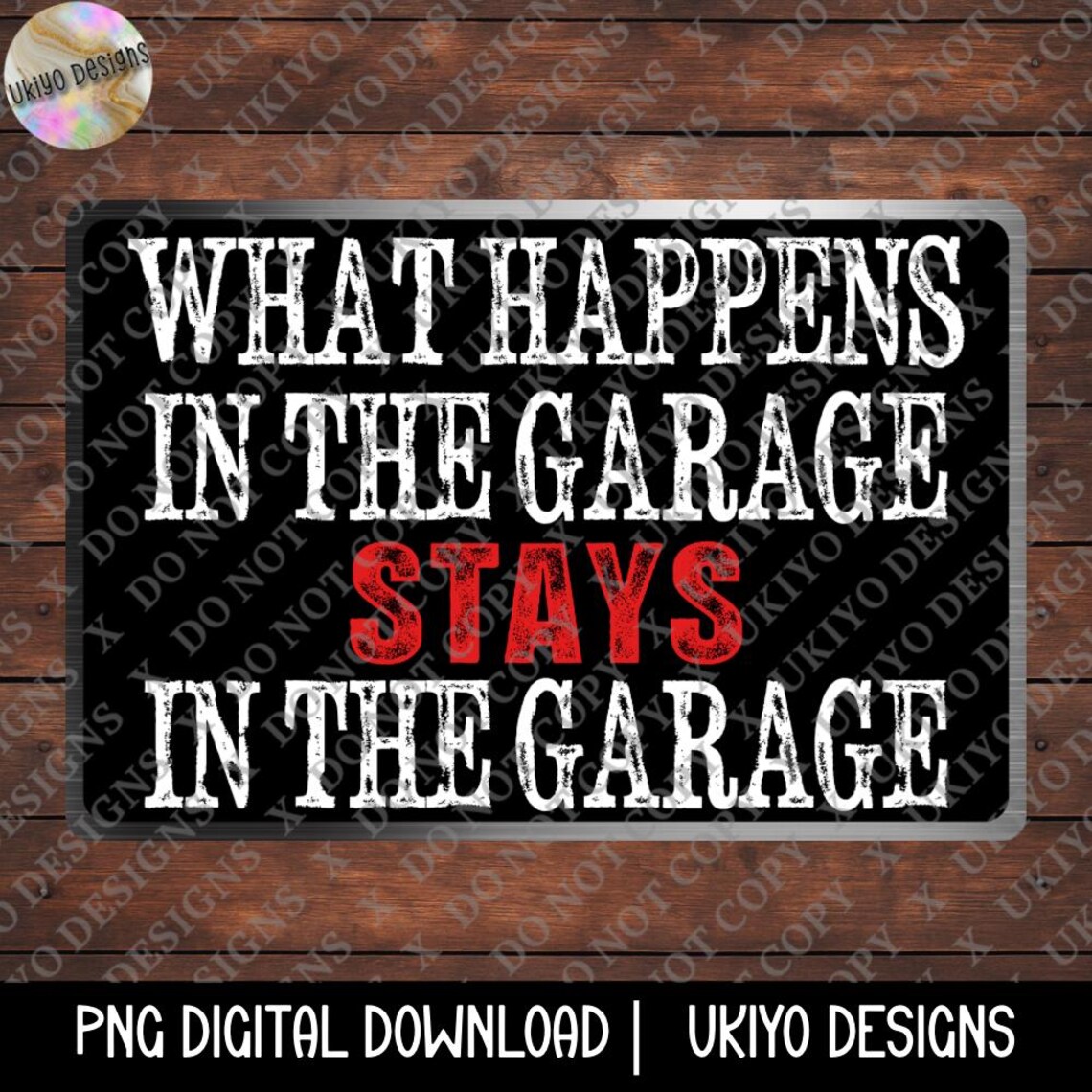 Funny Garage Shop Sign Bundle, Mechanic Wall Art (PNG Digital Download ...