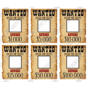 Paquete de carteles de "Se busca" PNG: 20 plantillas rústicas del lejano oeste, imágenes prediseñadas vintage del oeste, letreros de forajidos imprimibles, descarga digital