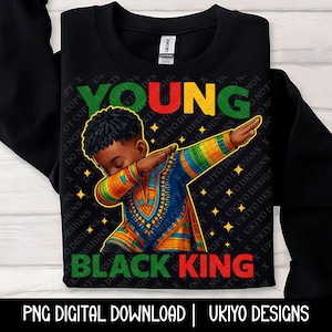 Jovem rei negro, cores Dashiki, orgulho africano, orgulho cultural, melanina SOMENTE PNG | Arte para impressão | Sublimação | Download digital instantâneo