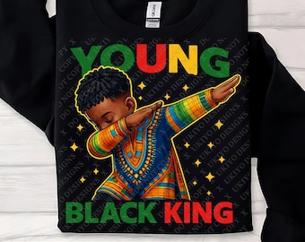 Young black king, Dashiki Colors, Africa Pride, Cultural Pride, Melanin PNG ONLY| Printable Art| Sublimation| Instant Digital Download