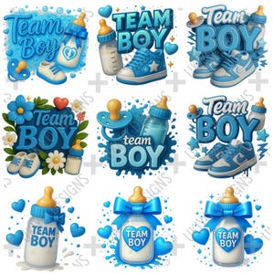 Team Boy, It’s a Boy, Gender Reveal, Baby Shower, Baby Blue, Little Prince PNG ONLY| Printable| Sublimation| Instant Digital Download
