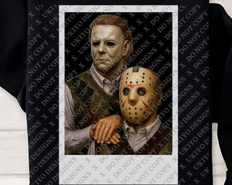 Scary Movie Clipart | Michael & Jason Horror PNG (Digital Download)