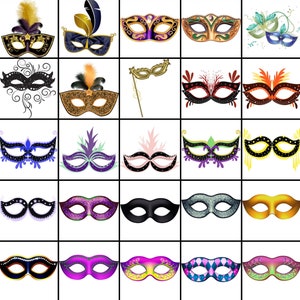 Maskerademasker, bal, fancy masker, elegant, ALLEEN png Afdrukbare clipart| Directe digitale download