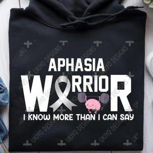 Consapevolezza dell'afasia, guerriero dell'afasia, supporto, orgoglioso caregiver SOLO PNG / Arte stampabile / Clipart / Sublimazione / Download immediato / Digitale 2
