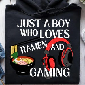Solo un ragazzo che ama il ramen e i giochi, Divertente grafica di gioco, Ramen Lover SOLO PNG / Clipart stampabile / Download digitale istantaneo [1]