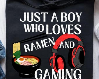 Ramen Gaming Boy PNG, Funny Clipart (Digital Download)