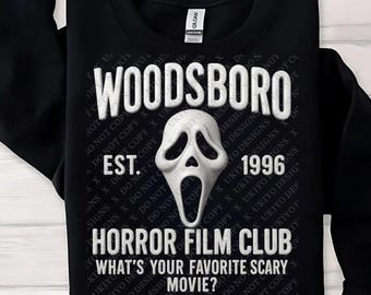 Woodsboro Horror Film PNG, Halloween Design (Digital Download)