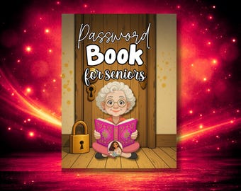 Password Book for Senior, Login Tracker (Digital PDF) | 8x10’’