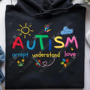 Autismebewustzijn, Neurodiversity Pride, Unique Minds, ALLEEN, PNG | Afdrukbare kunst | Clipart | Sublimatie | Direct downloaden | Digitaal 2