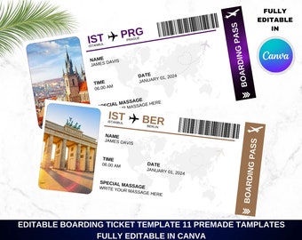 Editable boarding pass, Realistic boarding pass, Fake boarding pass, Boarding pass, Flight ticket, Airplane ticket, Boarding ticket, Canva