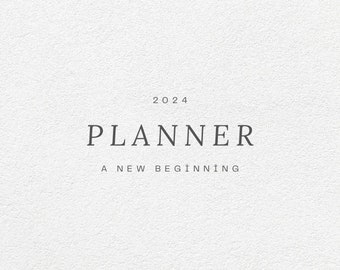 Classic Minimalist 2024 Annual Planner 54 Pages