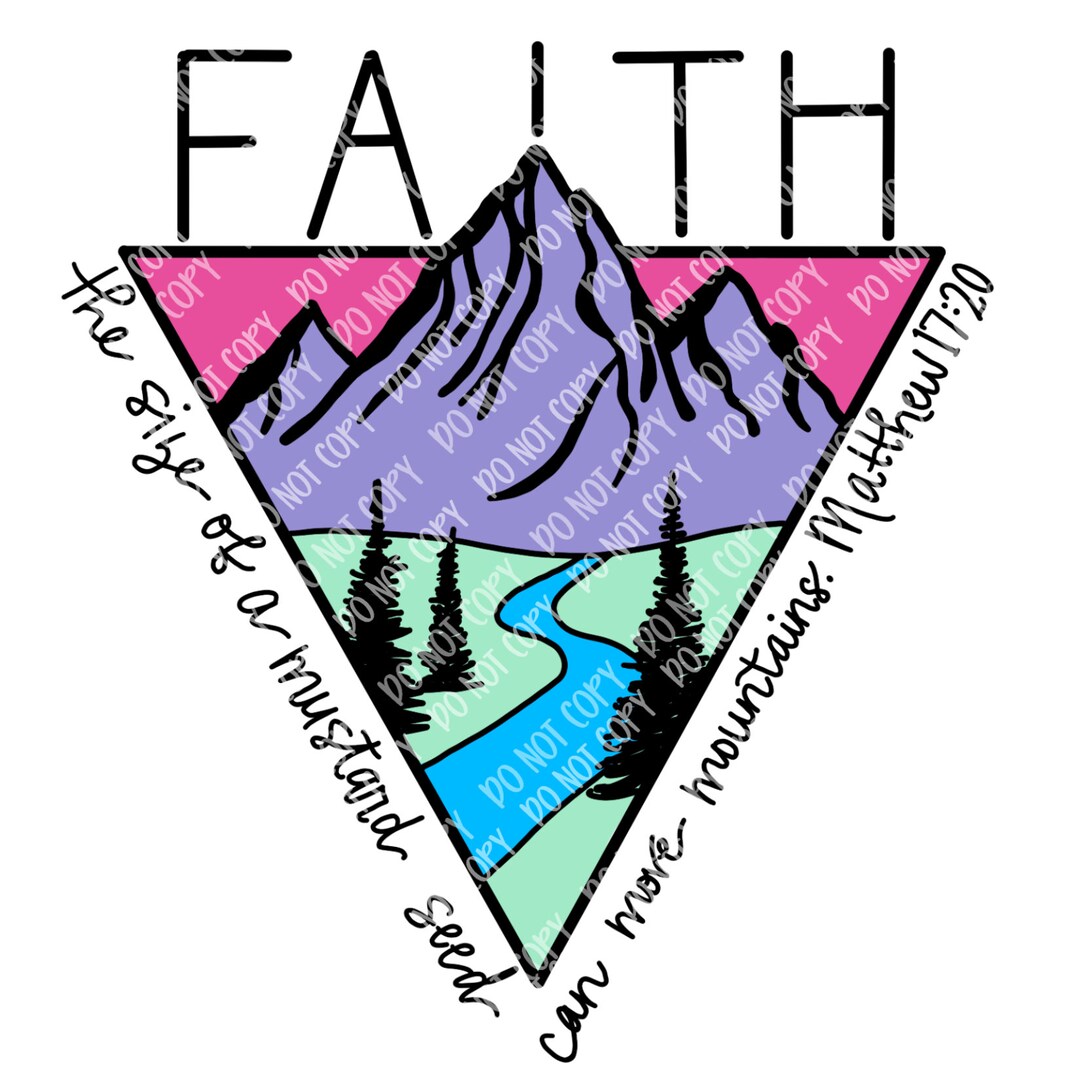 Faith of a Mustard Seed Matthew 17:20 Color - PNG File - Bible Verse ...