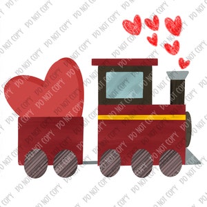 Love Train Hearts - PNG File - Valentine - Valentines Day - Tshirt Design Download - Children - Adult - Hearts - Sublimation