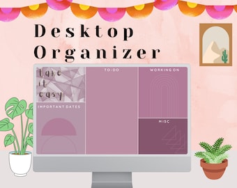 Boho Geometric Desktop Organizer Wallpaper