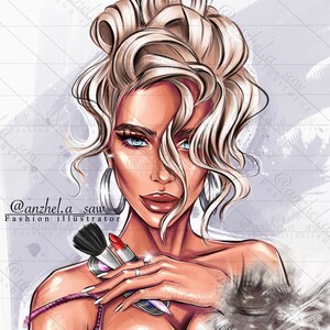 Makeup Artist Portrait Logo | Cartoon Business Logo | Logo Illustration from Photo | Tumbler Maker Logo | Avatar Logo | Portrait Logo