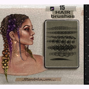 Procreate Haarborstels | Haar stempels | Procreate Hairstyle Stamp Collection | 15 Borstels | Procreate Brushes Set | Procreate Haar Stempels