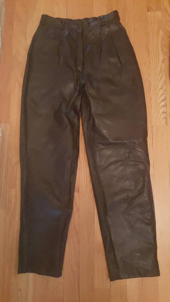 Pelle Cuir Women's Black Leather Pants.