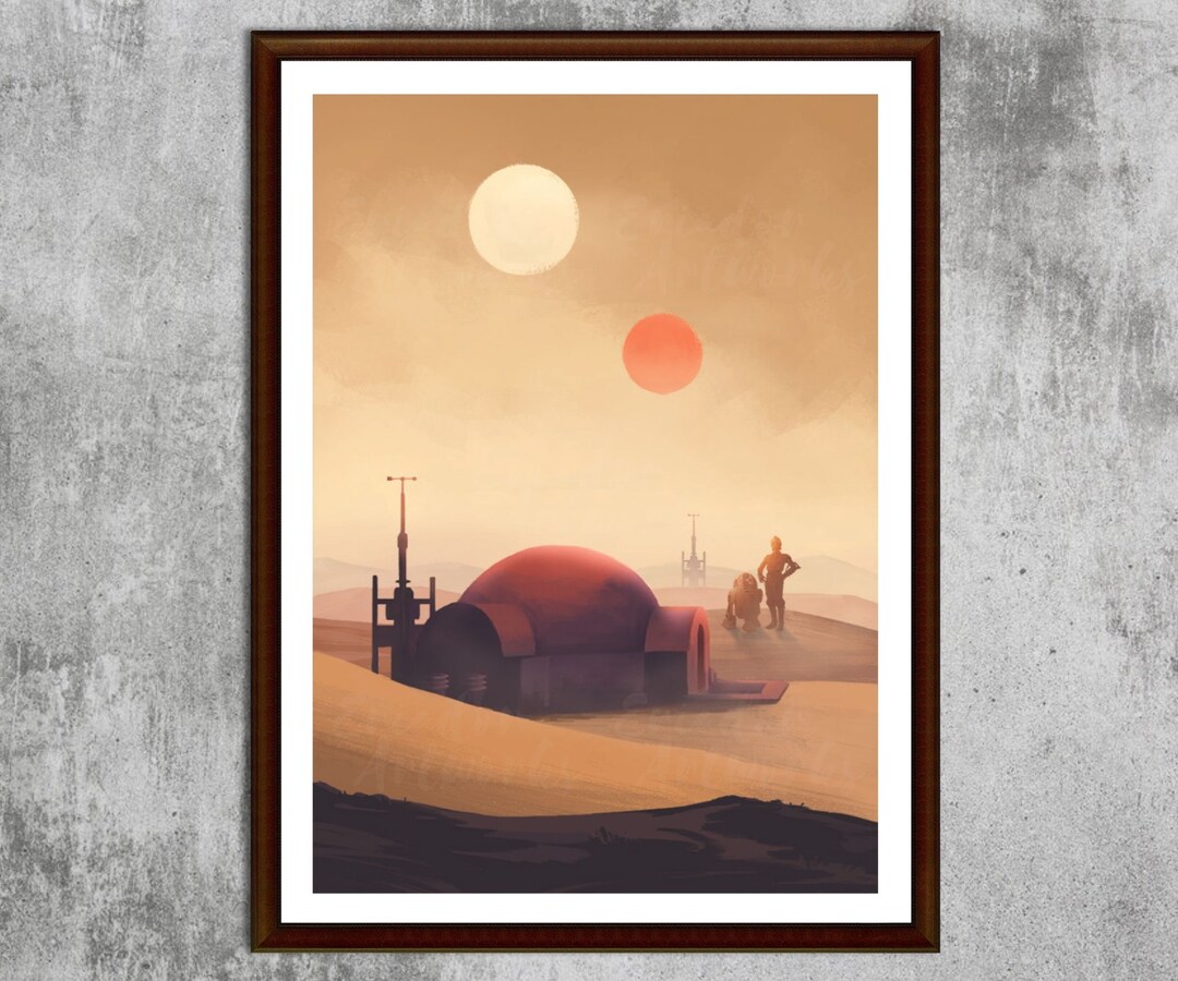 Star Wars Poster Minimalist Tatooine Star Wars Art - Etsy