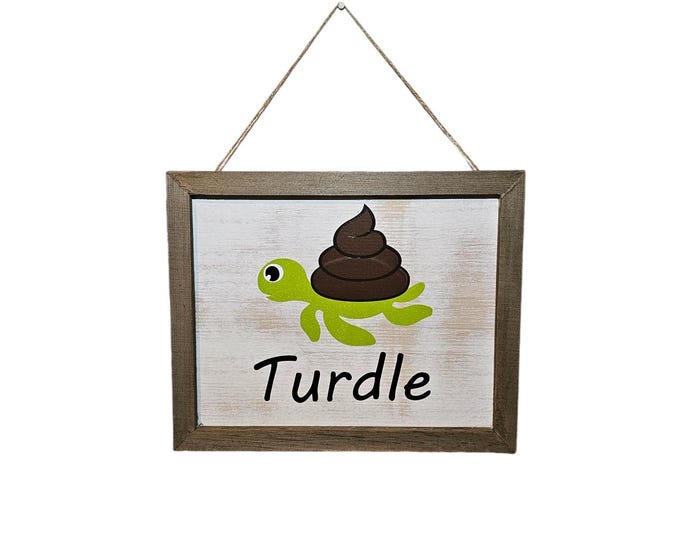 Turdle wall decor cute wall decor for child's bathroom
