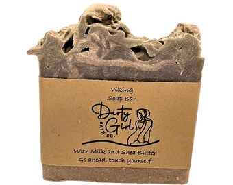 Viking Natural Vegan Hand-Crafted Rustic Soap Bar with Organic Shea Butter, Peppermint, and Sandalwood