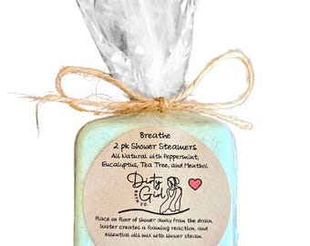 Breathe Shower Steamer with peppermint, tea tree, and eucalyptus