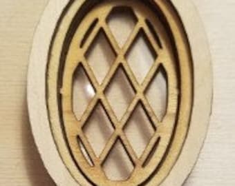 Working Oval Diamond Window