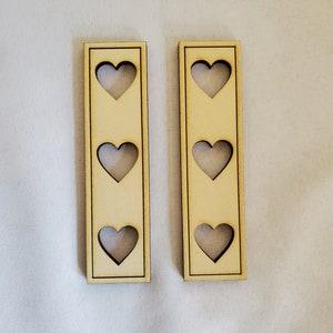 Heart Cutouts Dollhouse Shutters
