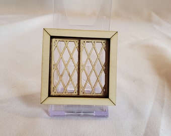 Diamond Working Square Dollhouse Casement Window