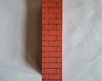 Miniature Red Bricks Kiln Fired Clay 285 Pieces 1:12 Scale Covers