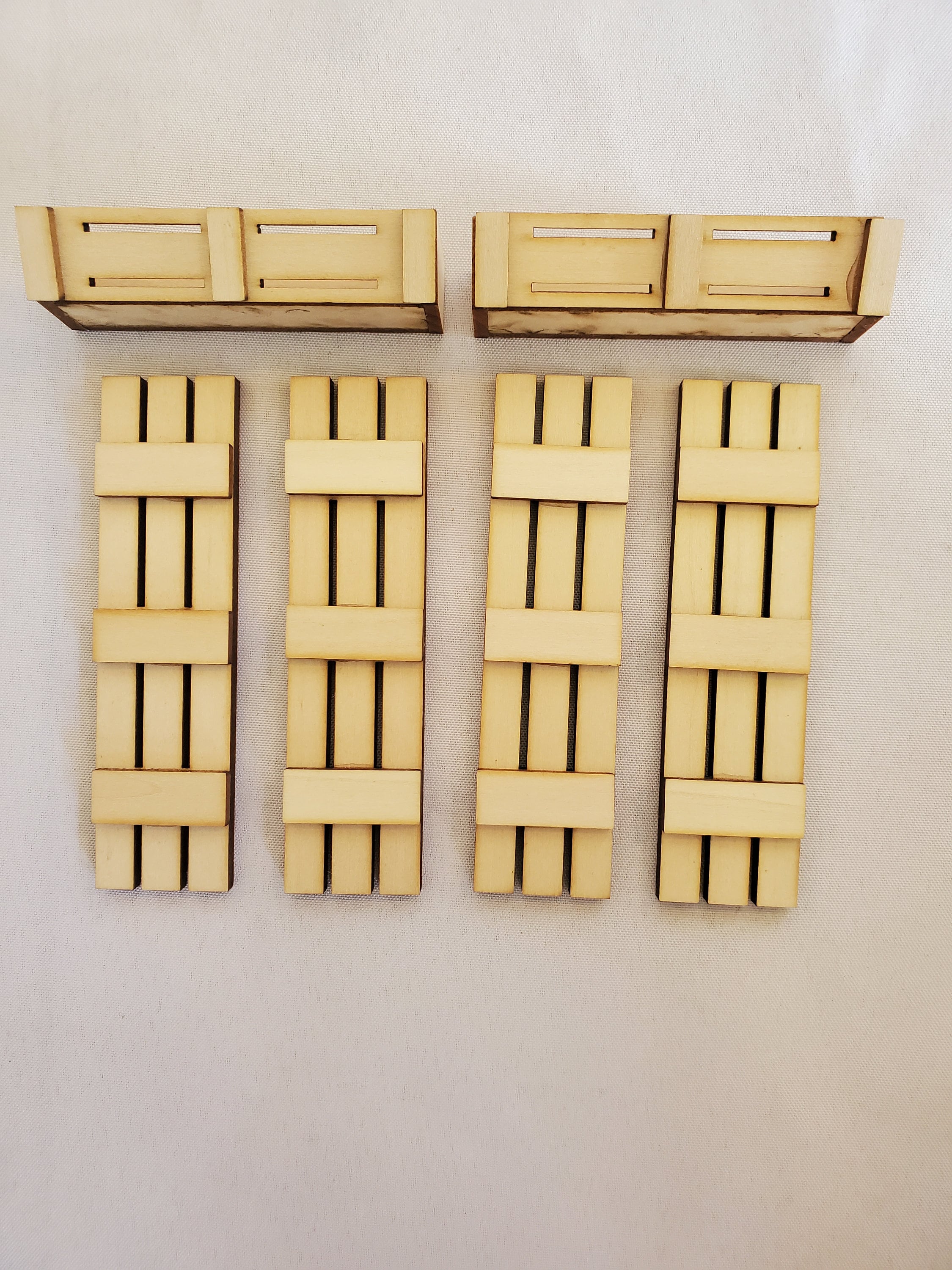 Dollhouse Slat Window Box and Shutter Bundle - Etsy