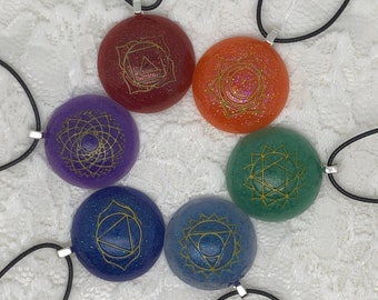 Gorgeous Chakra Resin Necklaces