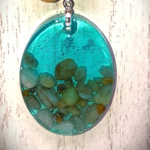 Resin Beach Pebble Necklace
