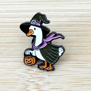 Witch Goose Soft Enamel Pin, Silly Goose, Goose Gift, Untitled Goose Game Enamel Pin, Cute Pin, Cute Duck Pin, Backpack Pin, Cute Bird Pin