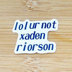 Lol Ur Not Xaden Sticker, Fourth Wing Sticker, Empyrean Dragon Sticker, Iron Flame Sticker, Waterproof Bookish Sticker, Kindle