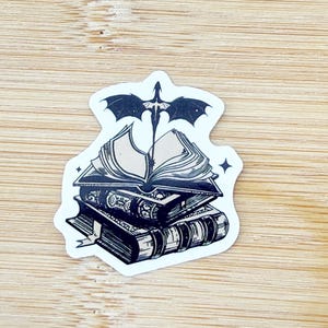 Book Dragon Sticker, Fourth Wing Sticker, Empyrean Dragon Sticker, Iron Flame Sticker, Waterproof Bookish Sticker, Kindle