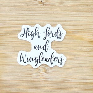 High Lords and Wingleaders Sticker, Fourth Wing Sticker, Empyrean Dragon Sticker, Iron Flame Sticker, Waterproof Bookish Sticker, Kindle