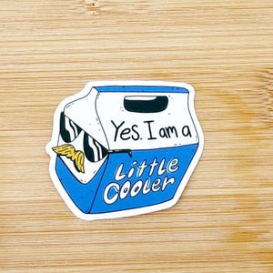 Yes, I&#39;m A Little Cooler Funny Water Bottle Sticker, Laptop Decal, Sarcastic Sticker, Waterproof Sticker, Gifts Under 10, Gift For Him