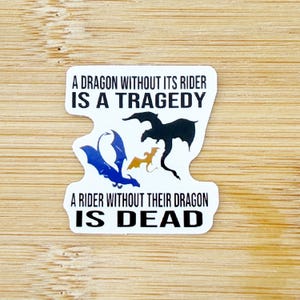 Three Dragons Sticker, Fourth Wing Sticker, Empyrean Dragon Sticker, Iron Flame Sticker, Waterproof Bookish Sticker, Kindle