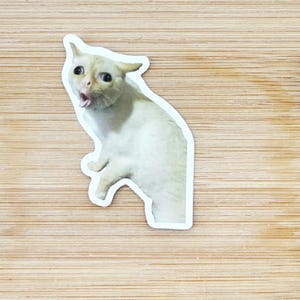 Coughing Cat Meme Sticker, Funny Cat Sticker, Funny Waterproof Sticker Decal For Laptop, Luggage, Water Bottle, Phone Case