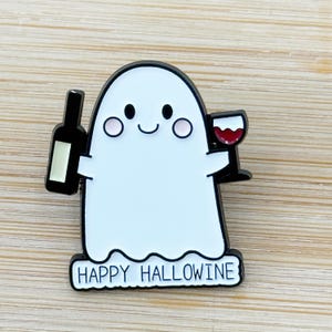 Pin de esmalte suave de fantasma de Halloween, lindos pines de esmalte de fantasma, broches de dibujos animados espeluznantes, divertidos regalos de joyería para amigos, novedad, Halloween