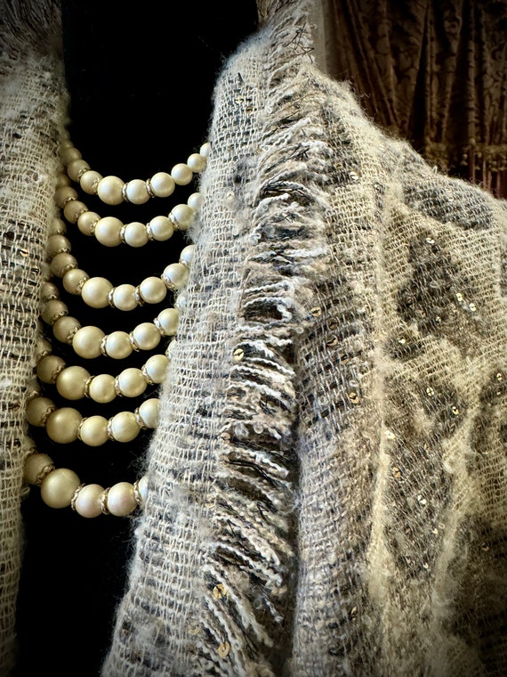 Lightweight Shawl, Full Triangle with Dusting of … - image 4