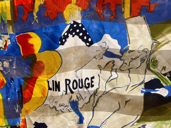 Moulin Rouge Silk Scarf, Toulouse Lautrec, Patric… - image 8