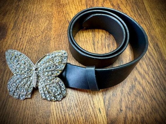 Vintage silver butterfly belt - Gem display picture 3