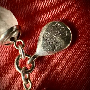 Silver Breast Cancer Charm Bracelet, Lobster Claw Clasp image 2