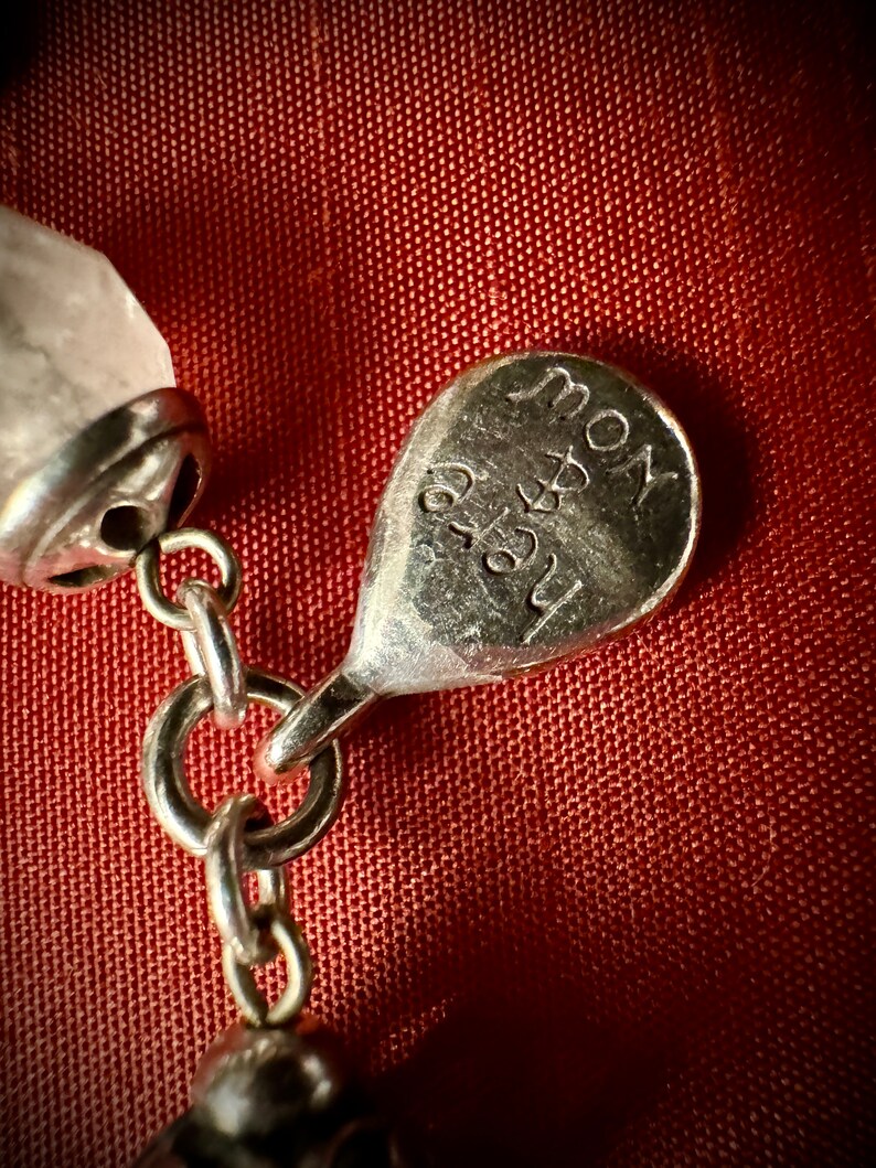 Silver Breast Cancer Charm Bracelet, Lobster Claw Clasp image 2